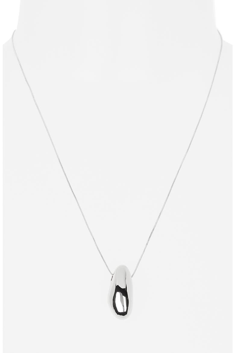 Teardrop Pendant Necklace, Alternate, color, SILVER