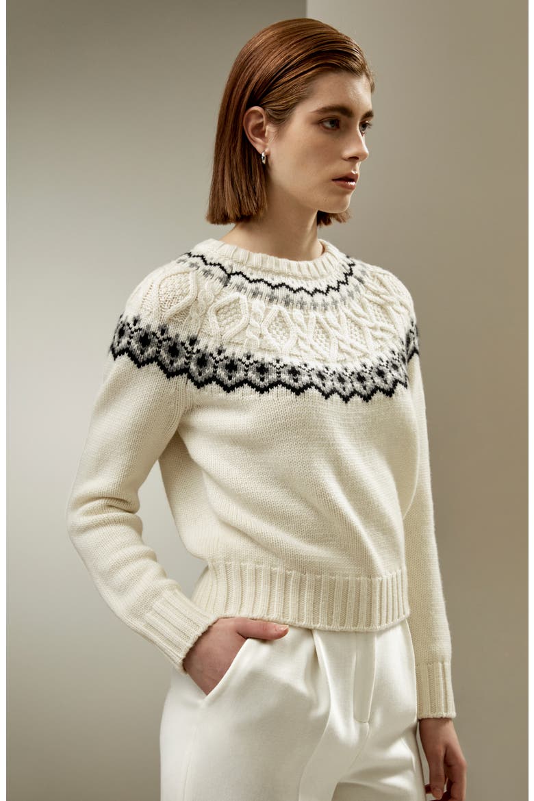 Women's Fair Isle Crewneck Sweater, Alternate, color, Fair Isle