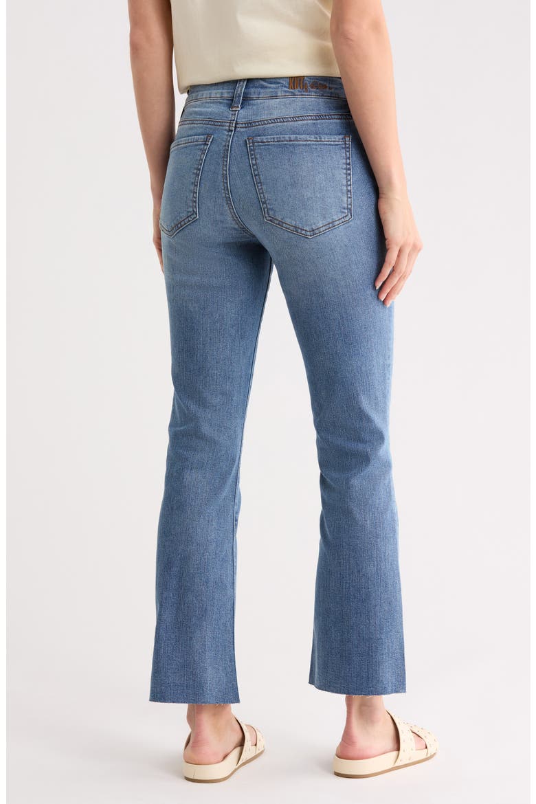 Nikki Mid Rise Ankle Flare Jeans, Alternate, color, BASIL W/ MED