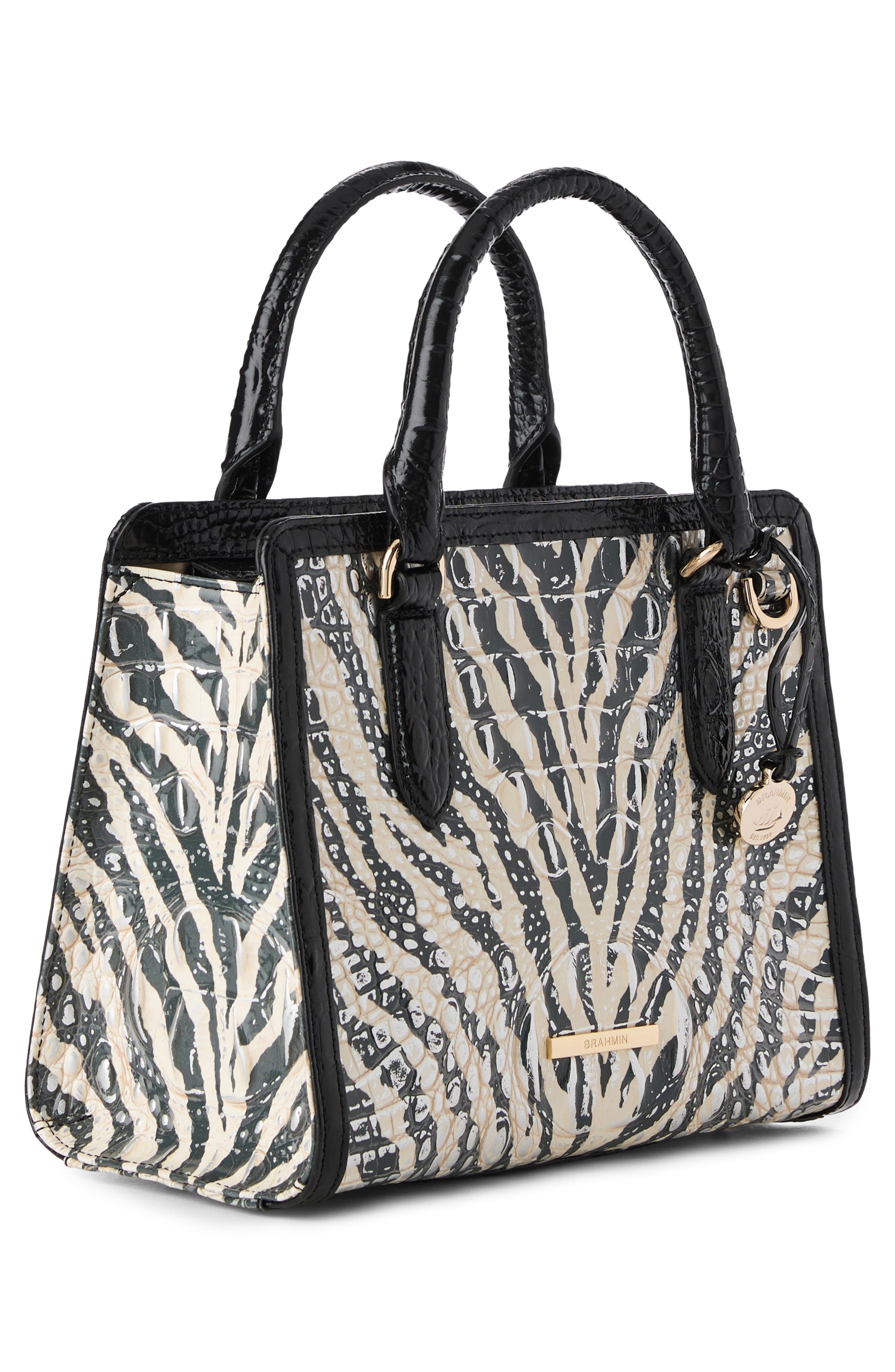 Brahmin Cami Croc Embossed Leather Satchel, Alternate, color, Everlasting Encore