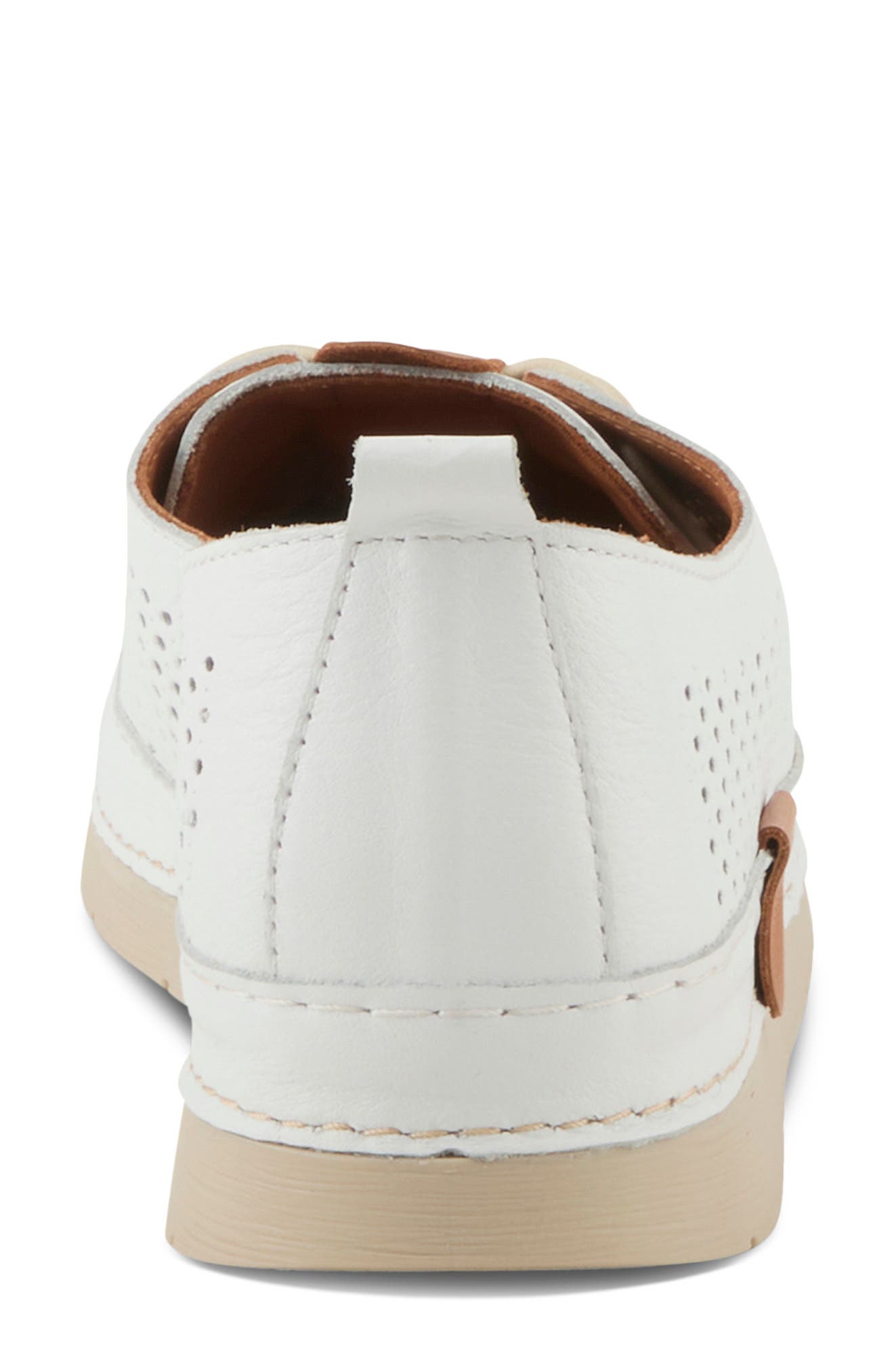 Spring Step Breen Perforated Sneaker, Alternate, color, White