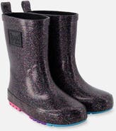Deux par Deux Rain Boots in Glitter Natural Rubber
