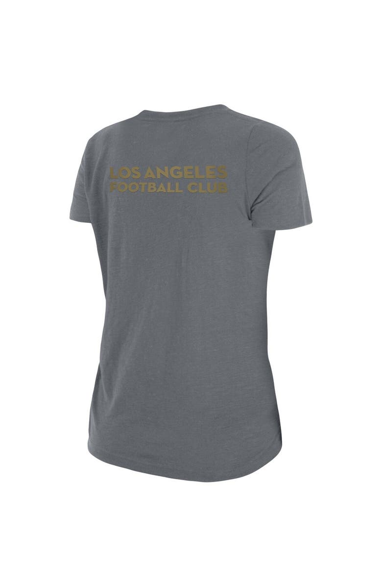 5TH AND OCEAN BY NEW ERA Women's 5th & Ocean by New Era Gray LAFC Front Twist T-Shirt, Alternate, color, 