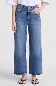 Madewell The Wide-Leg Crop Jeans Super Stretch Denim in Oneida Wash