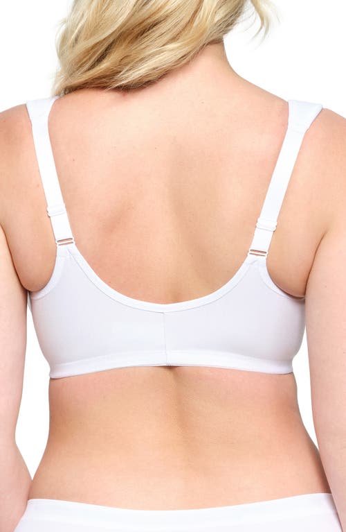 Glamorise Plus Size Front-closure Cotton Wonder Underwire Bra #1241 In White