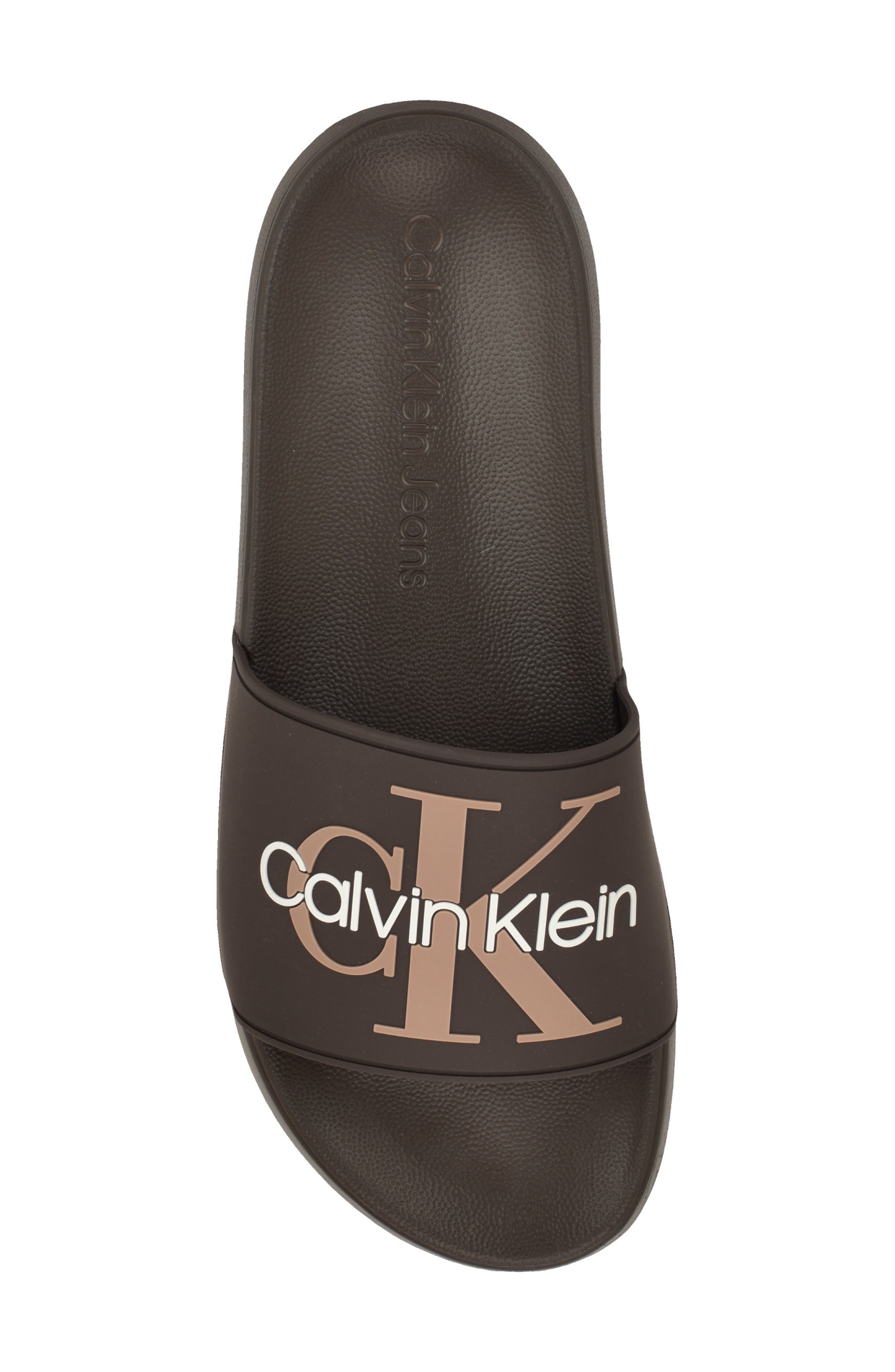 Wythe Slide Sandal, Alternate, color, DARK BROWN