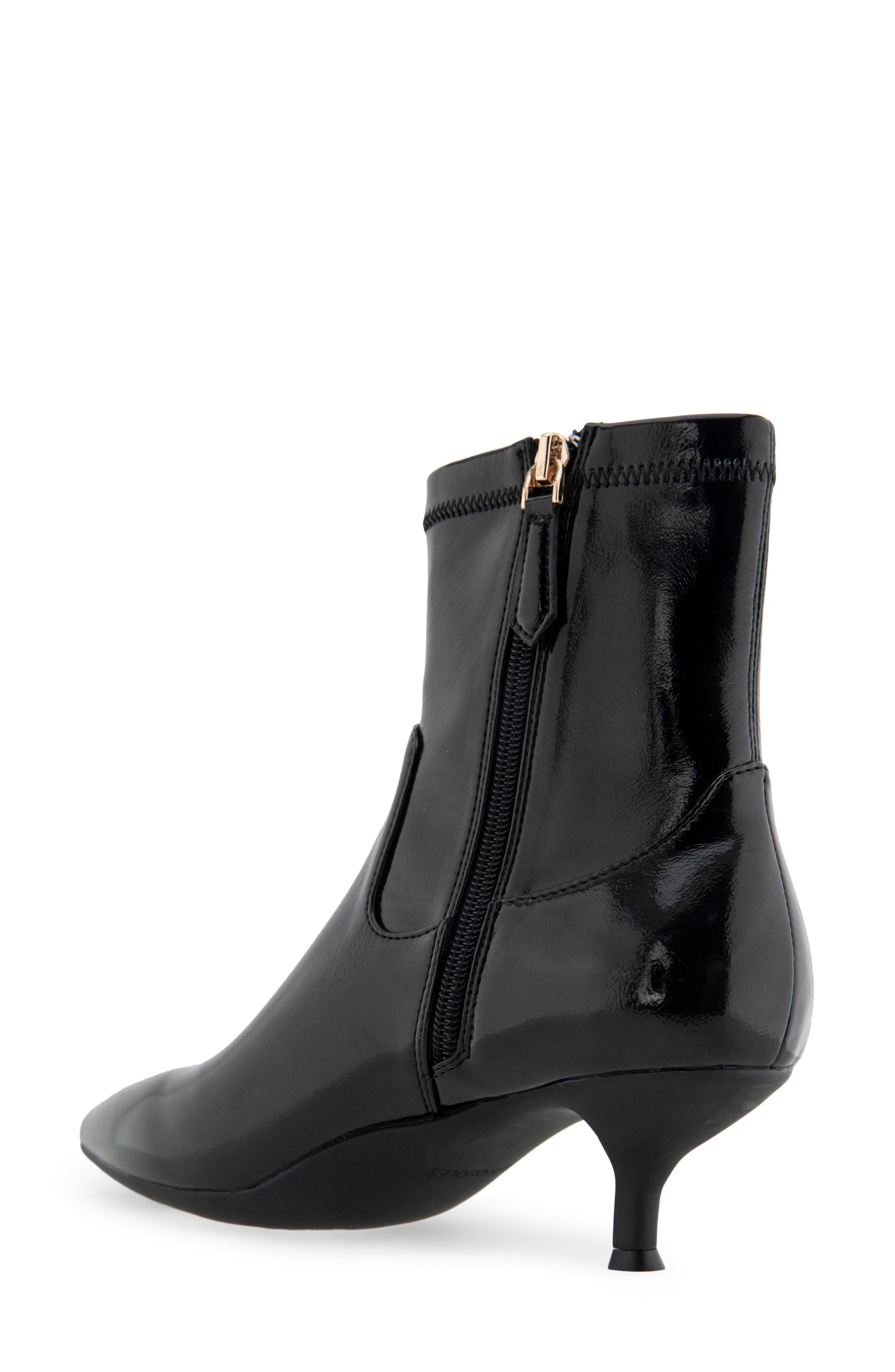 Aerosoles Lasko Kitten Heel Bootie, Alternate, color, Black Patent Crinkled Faux