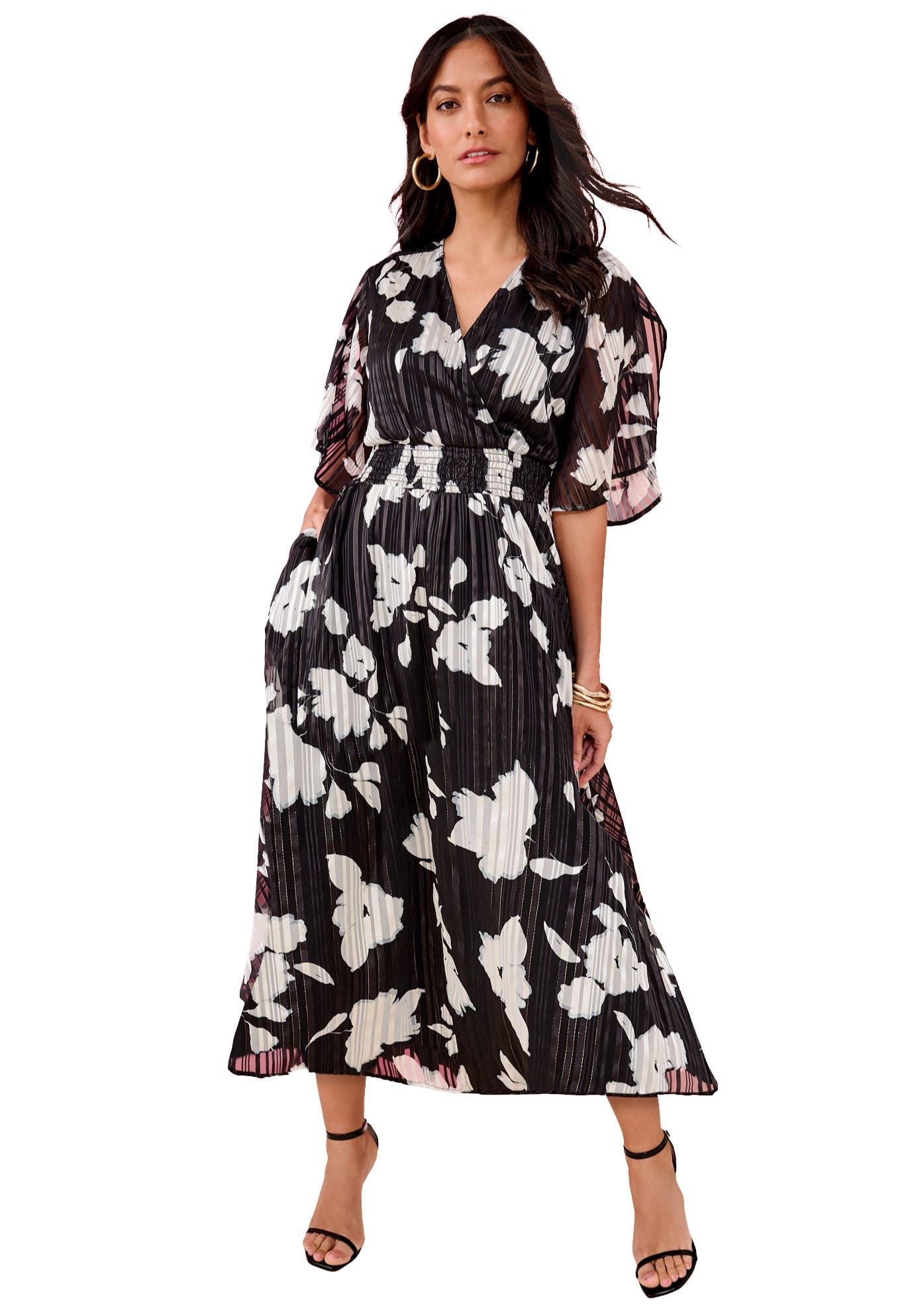 BLACK SILHOUETTE FLORAL