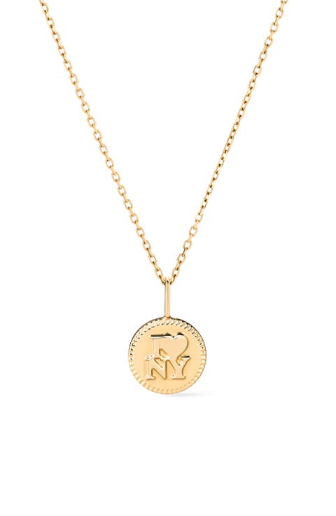 Solid Yellow Gold - Nyc Charm Necklace