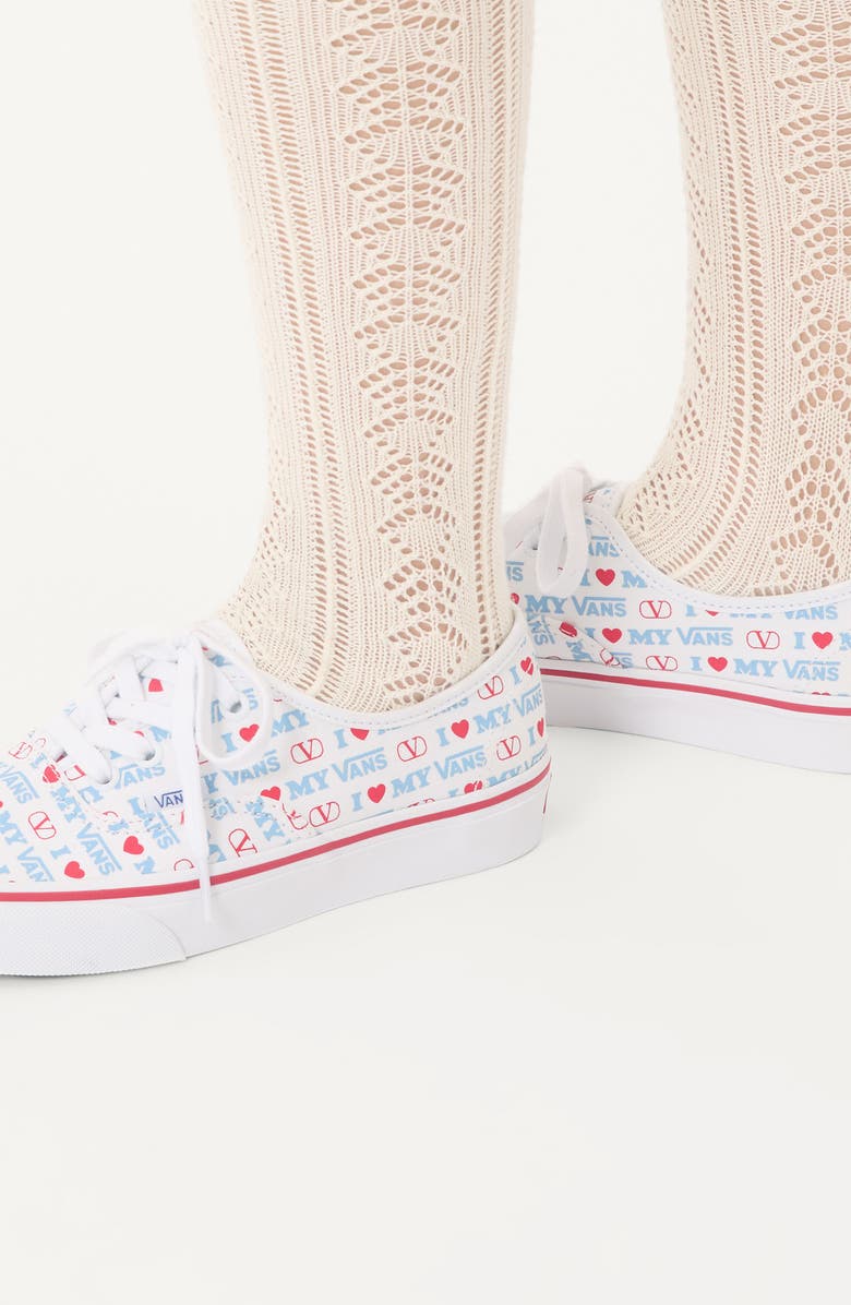 Valentino Garavani x Vans Authentic Low Top Sneaker, Alternate, color, Bianco/ Rouge/ Atlantique