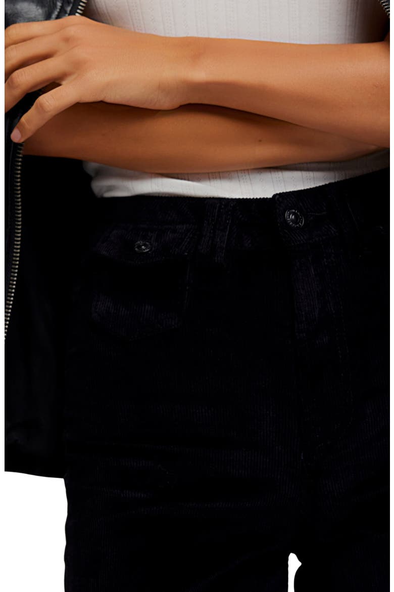 Kellee High Waist Wide Leg Corduroy Palazzo Pants, Alternate, color, BLACK