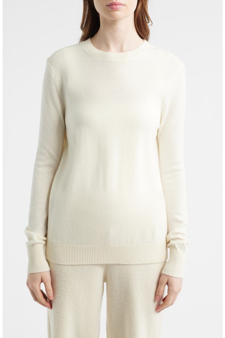 Rochelle Wool & Cashmere Crewneck Sweater, Main, color, IVORY