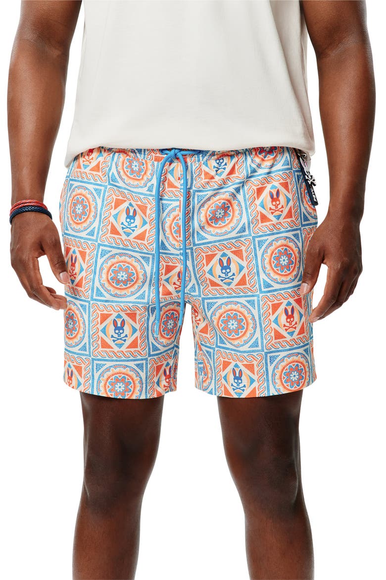 Frank All Over Swim Trunks, Main, color, BLUE DANUBE