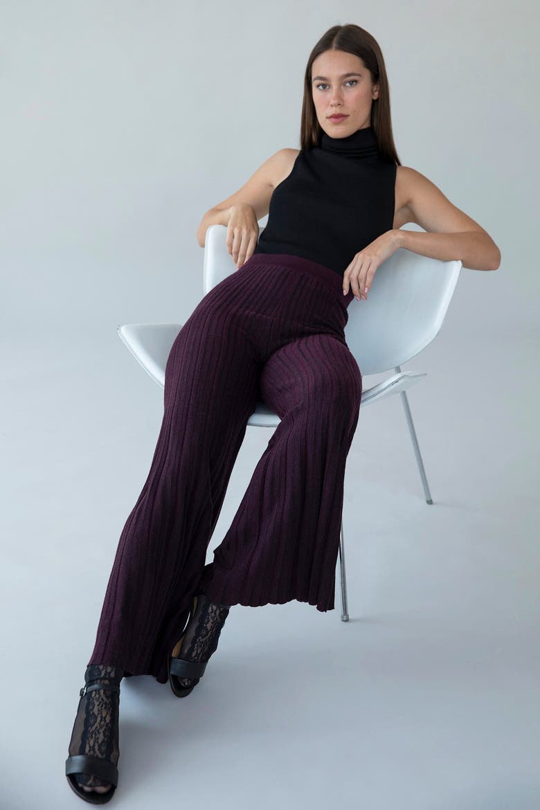 Marcelle Trousers, Alternate, color, AUBERGINE
