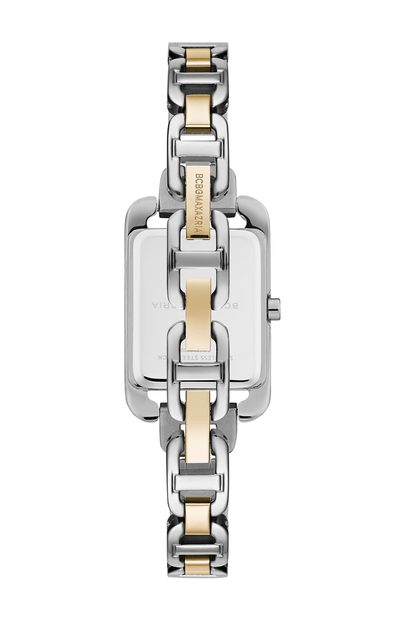 BCBG Women's Rectangle Link Bracelet Watch, 22.5x34.5mm (Men ...