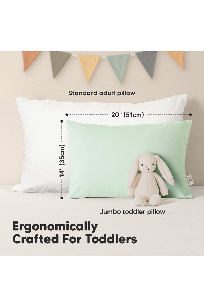 2-Pack Jumbo Toddler Pillows, Alternate, color, Soft White
