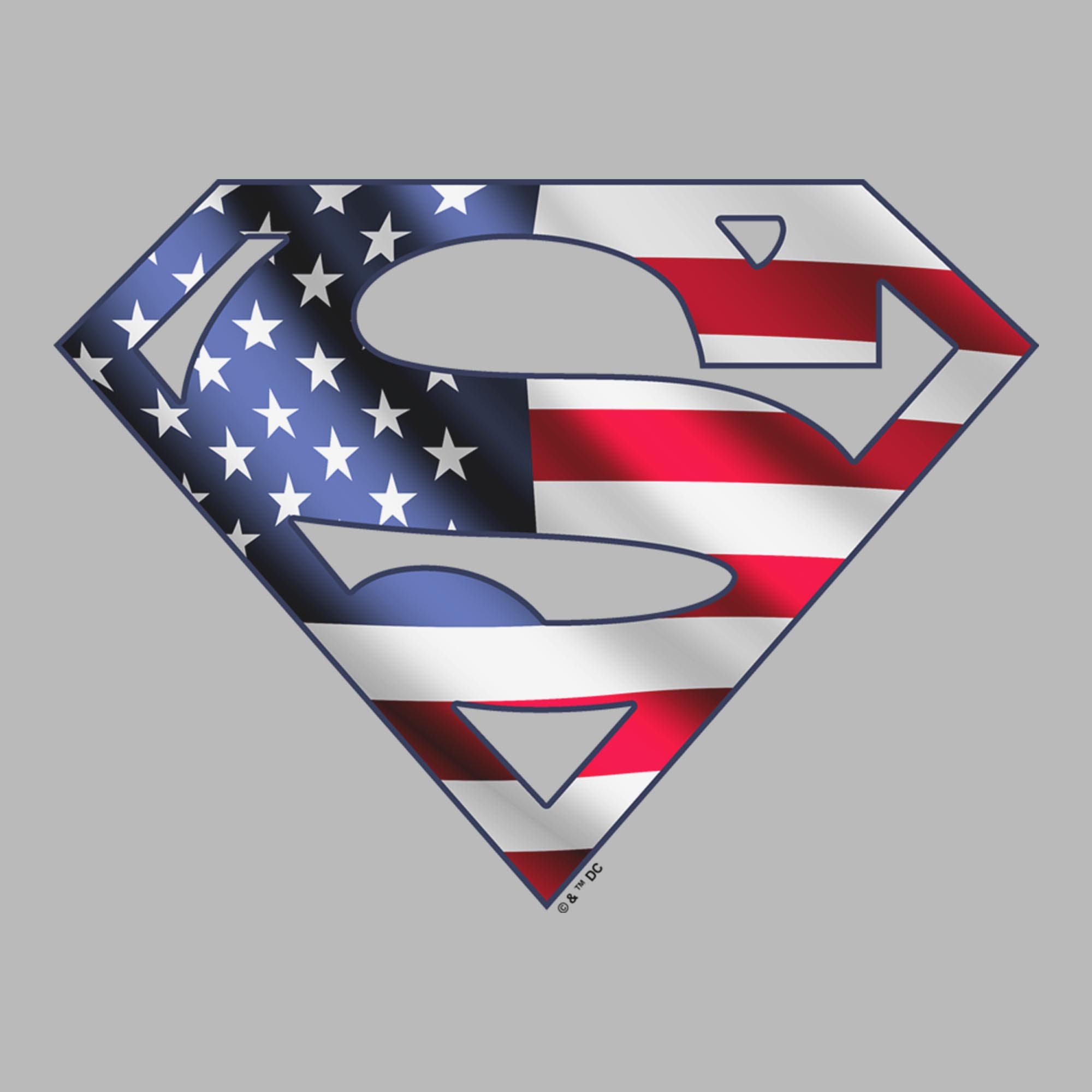SUPERMAN Men's S Shield Patriotic Logo Short Sleeve Graphic T-shirt ...