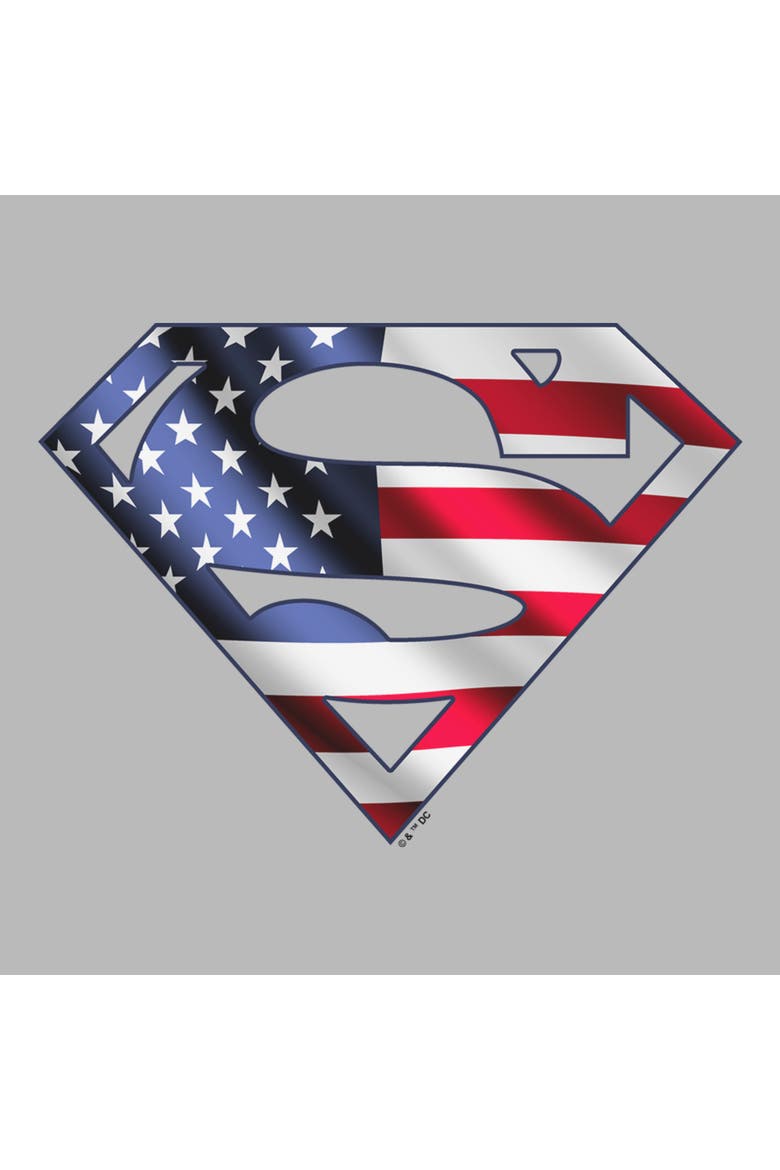 Men's Superman S Shield Patriotic Logo  Graphic T-Shirt, Alternate, color, Sport Grey