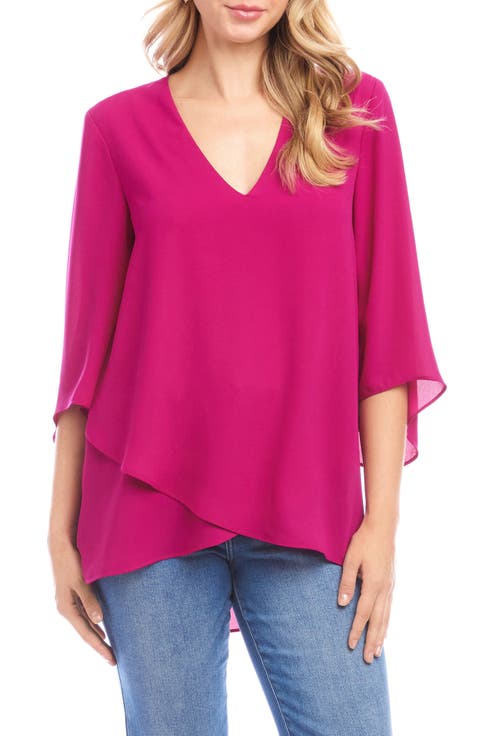 Crossover Hem Asymmetric Top (Regular & Petite)