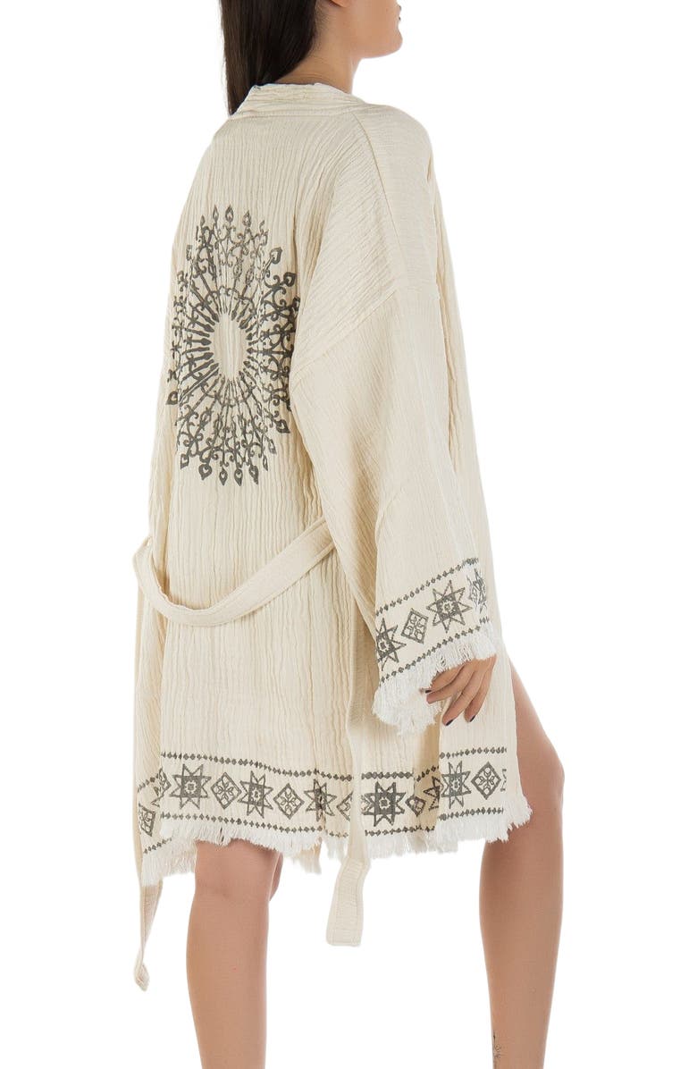 Forever & Always Shoes Melly - Mandala Pattern Handmade Cotton Kimono, Alternate, color, Off-White