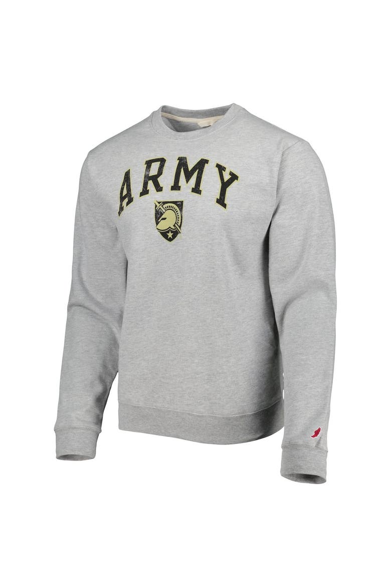 Men's League Collegiate Wear Heather Gray Army Black Knights 1965 Arch Essential Lightweight Pullover Sweatshirt, Alternate, color, Heather Gray