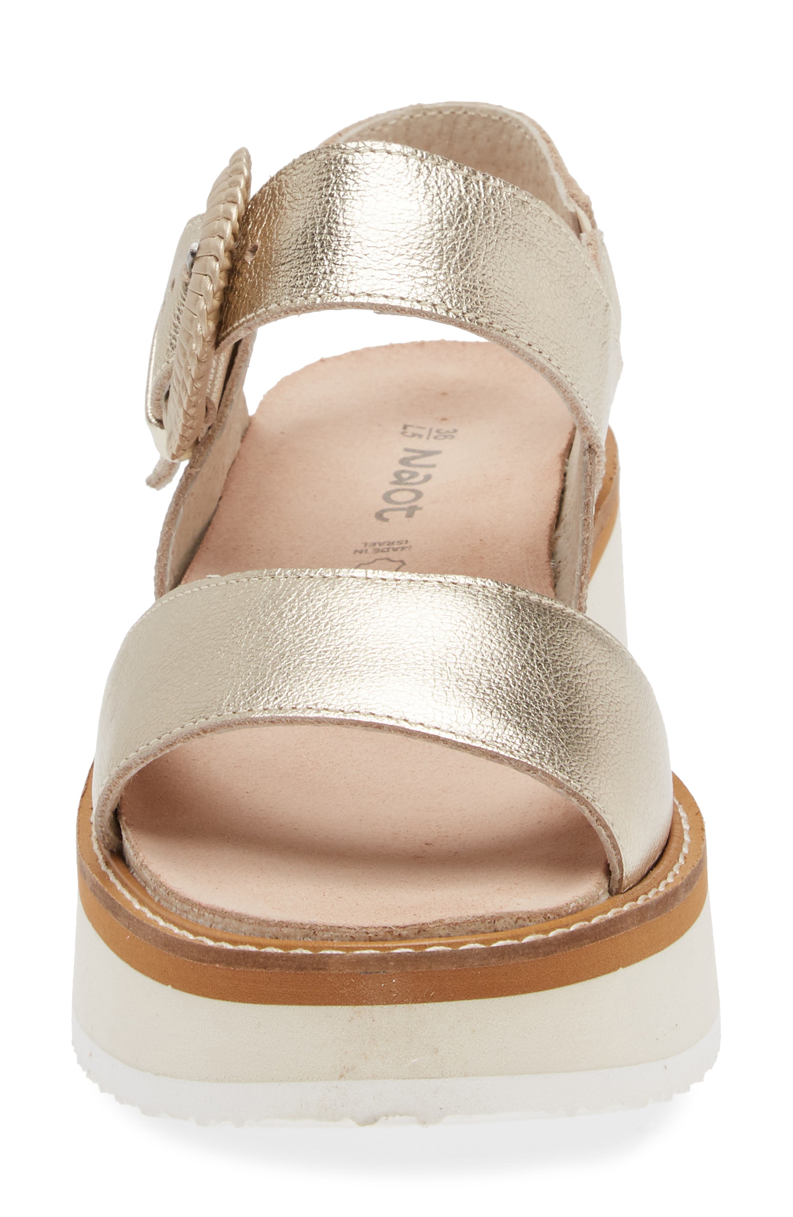 Crepe Platform Sandal, Alternate, color, RADIANT GOLD LEATHER