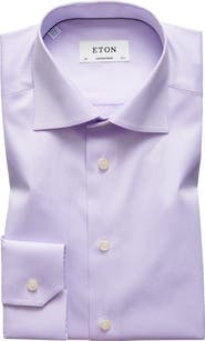 Eton Contemporary Fit Twill Dress Shirt