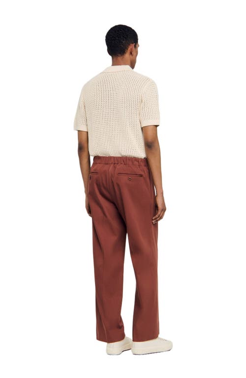 Sandro Elasticated Wide-leg Cotton Trousers