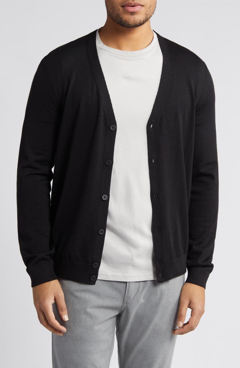 BOSS Mardon Virgin Wool Cardigan, Main, color,