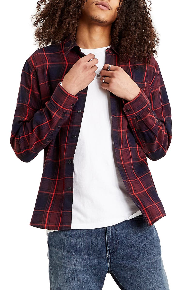 LEVIS PREMIUM Levi's<sup>®</sup> Premium Sunset Plaid Button-Up Shirt, Main, color,