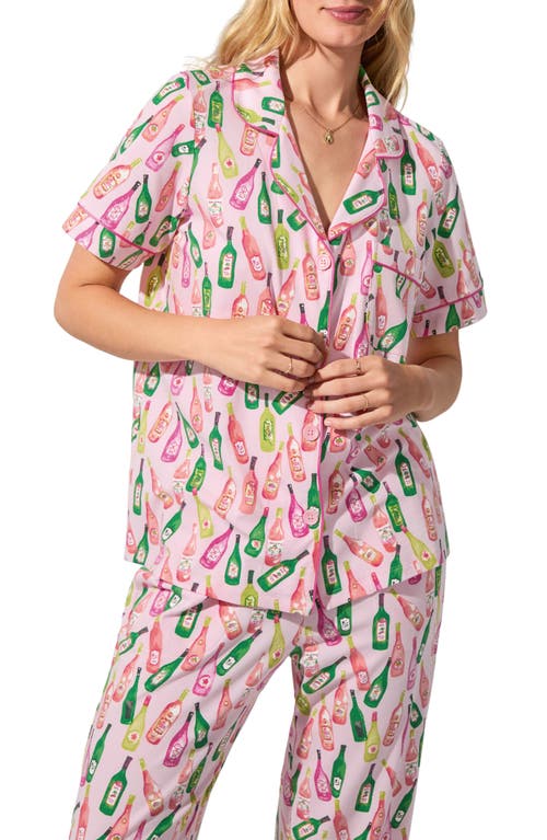 Bedhead Pajamas Print Stretch Organic Cotton Jersey Crop Pajamas In Multi