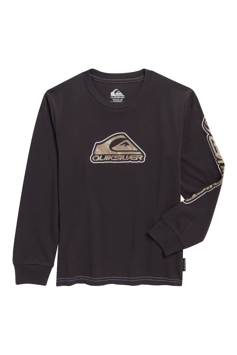 Kids' Long Sleeve Graphic T-Shirt, Main, color, TARMAC