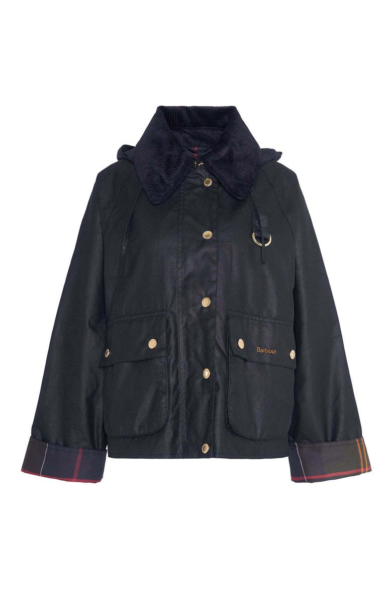Reighton Waxed Cotton Jacket, Alternate, color, BLACK/CLASSIC