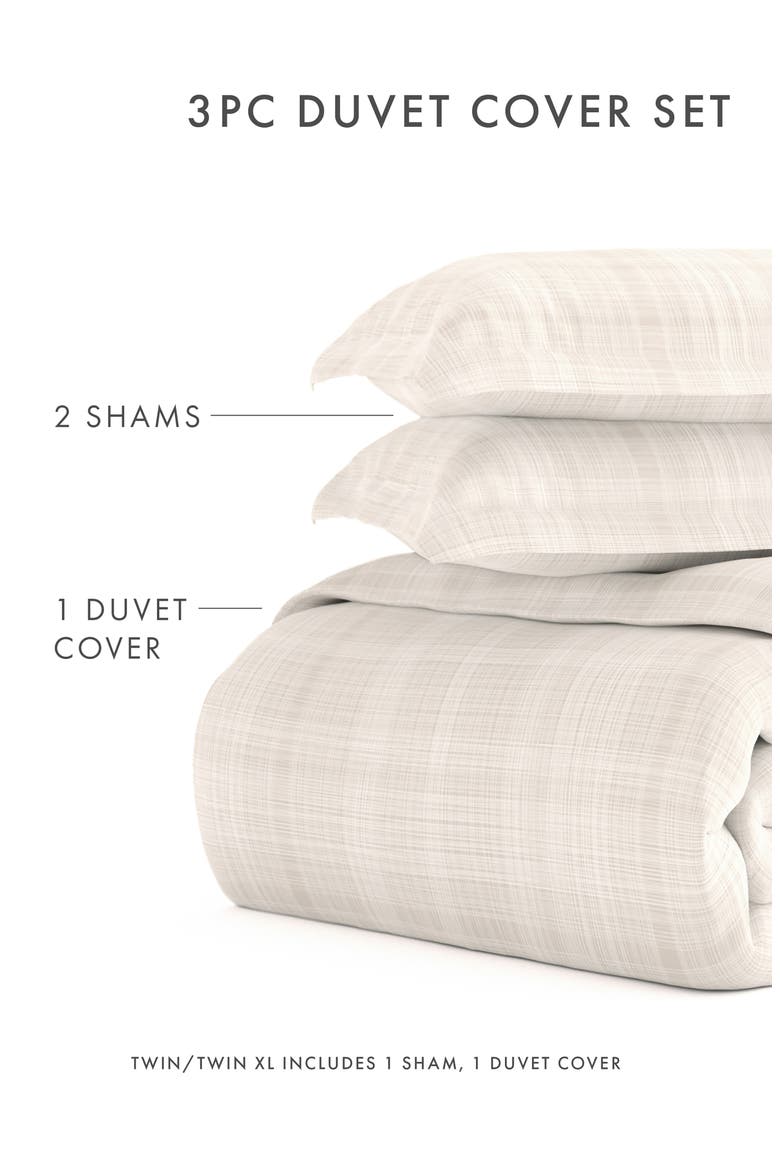 Premium Ultra Soft Thatch Pattern 3-Piece Duvet Cover Set, Alternate, color, RAY