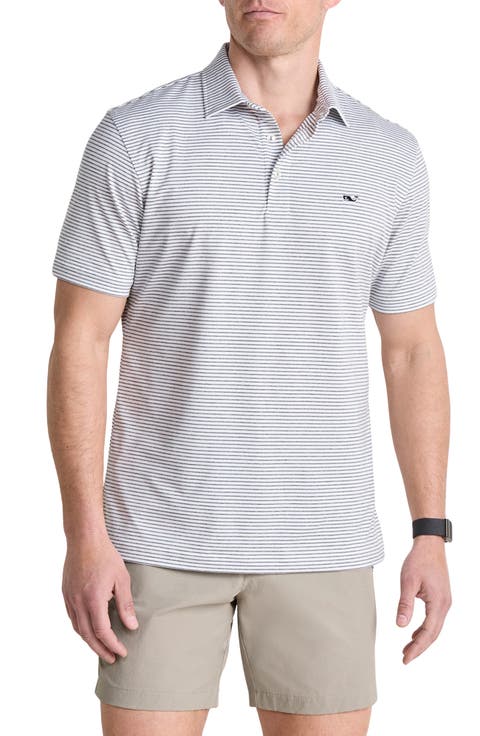 Stripe Sankaty Short Sleeve Performance Polo
