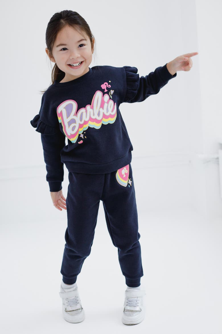 2-Piece Fleece Sweatshirt and Joggers Set, Alternate, color, Jet Black