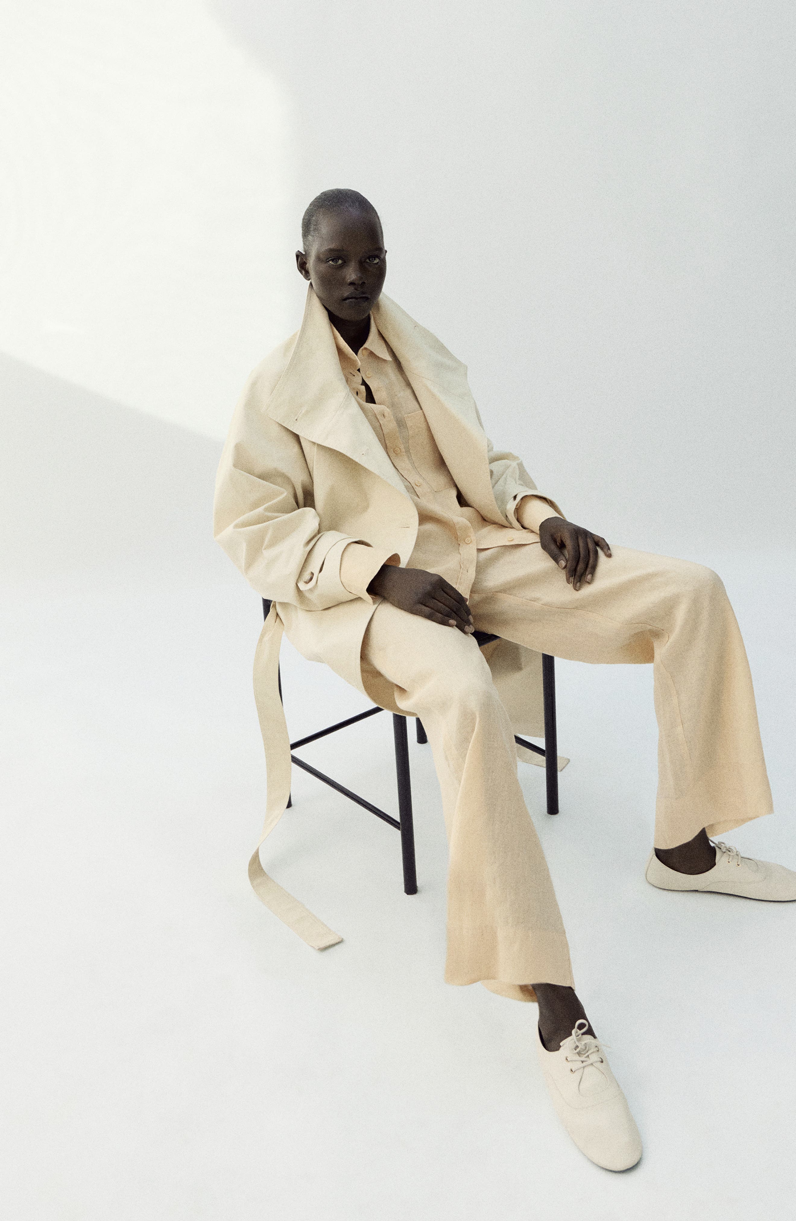Straight Leg Linen Blend Pants - image 4