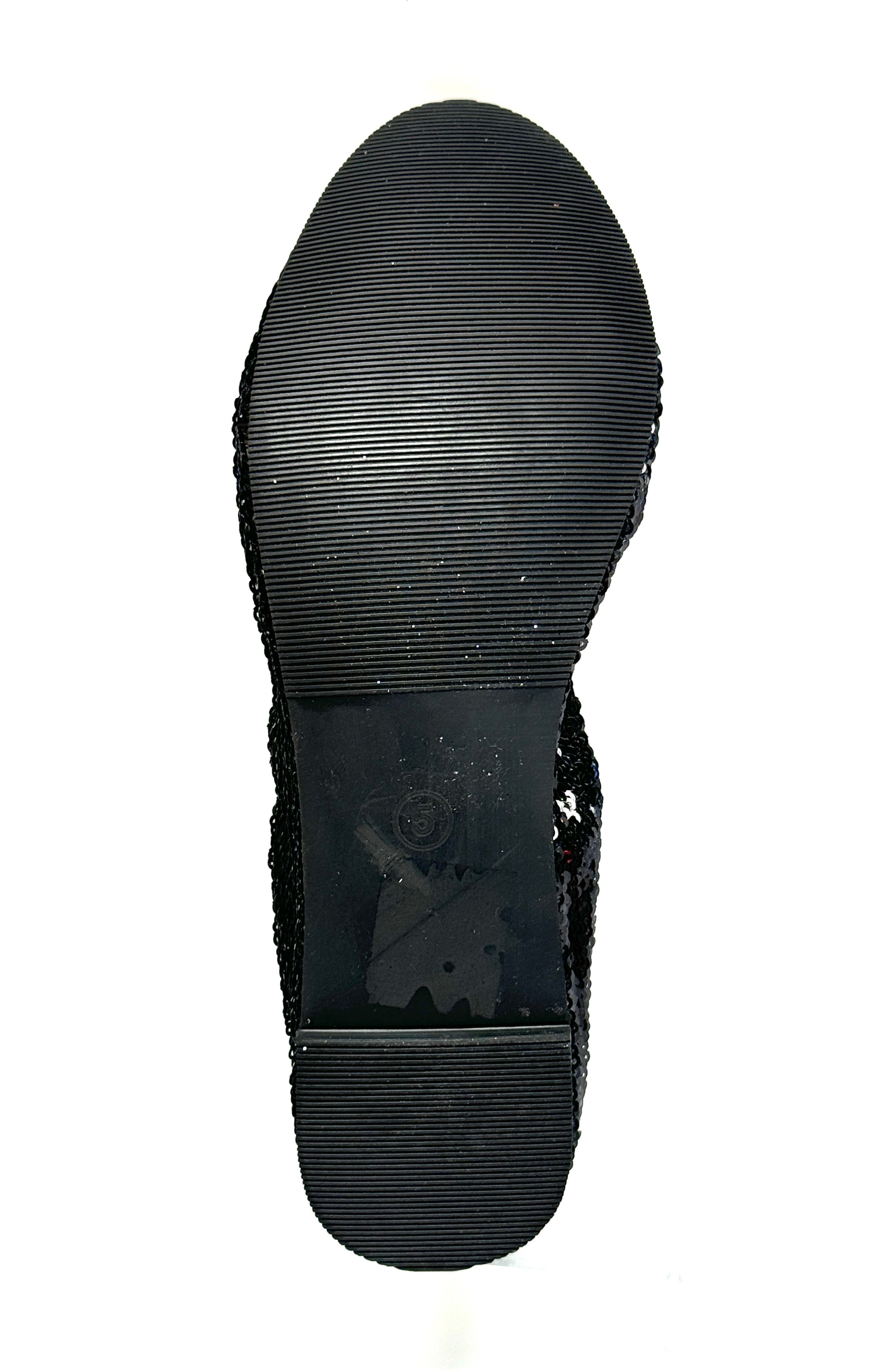 NINETY UNION Sequin Ballerina Flat, Alternate, color, Black