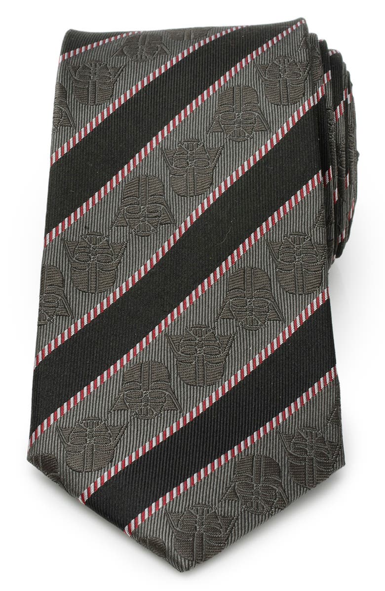 Cufflinks, Inc. Vader Stripe Silk Blend Tie, Main, color, Black