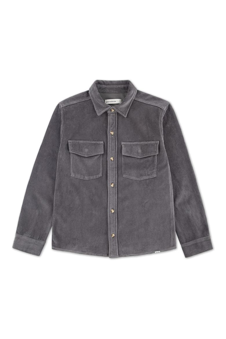 Kids' Corduroy Button-Up Shirt, Main, color, CASTLEROCK