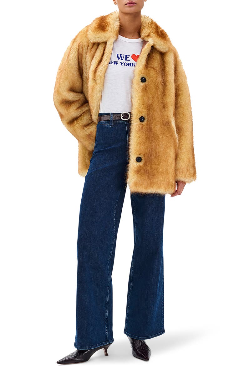 rag & bone Flexi Hadley High Waist Wide Leg Jeans, Alternate, color, Lulu