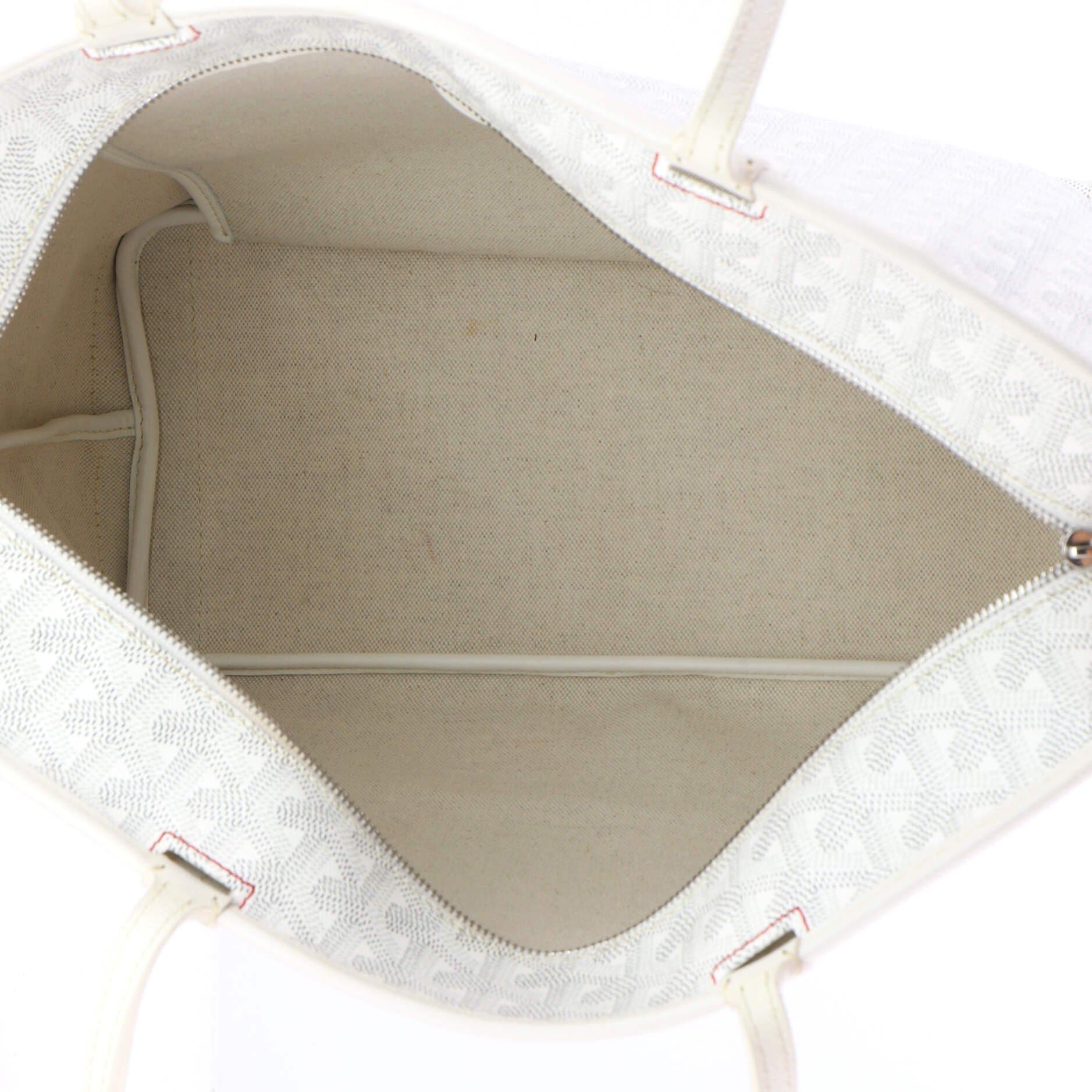 Pre-Owned Goyard Artois Tote Coated Canvas PM, Alternate, color, White