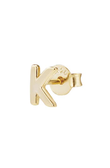 Adornia Fine Initial Stud Earrings