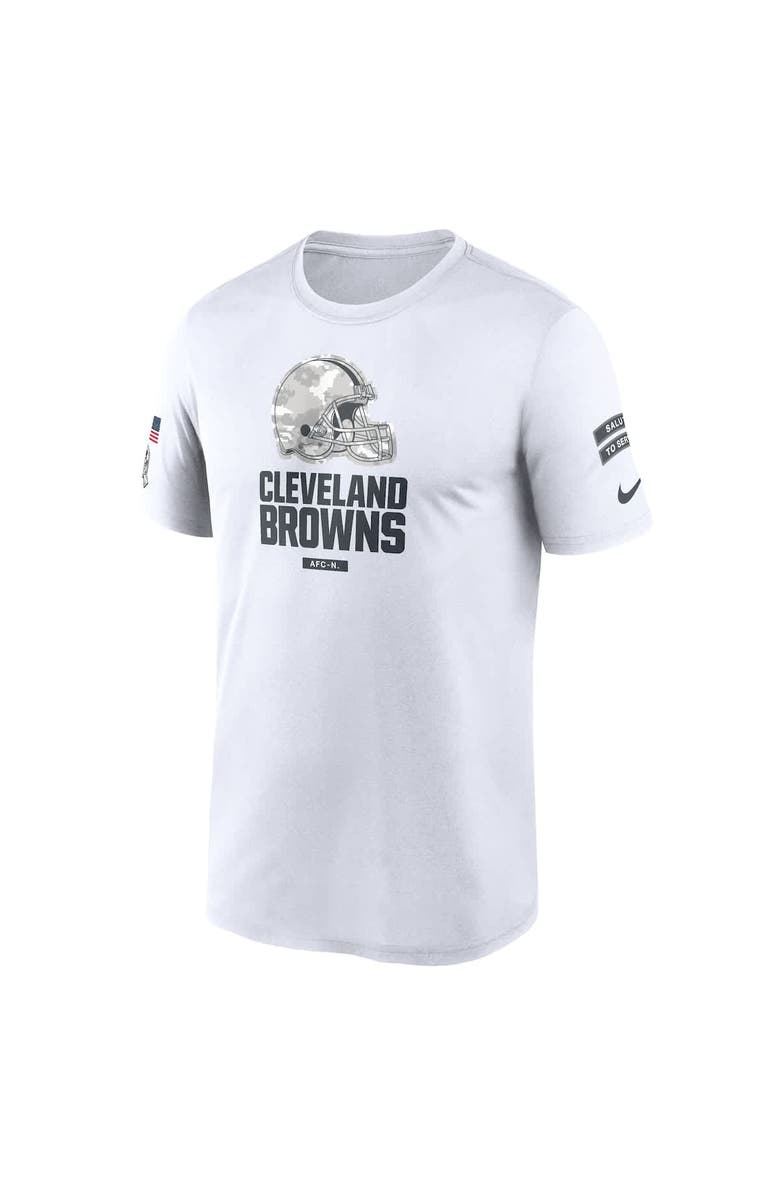 Nike Men's Nike White Cleveland Browns 2024 Salute To Service Legend Performance T-Shirt, Alternate, color, White