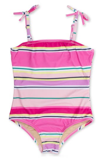 SHADE CRITTERS SHADE CRITTERS KIDS' BEACH STRIPE ONE-PIECE SWIMSUIT