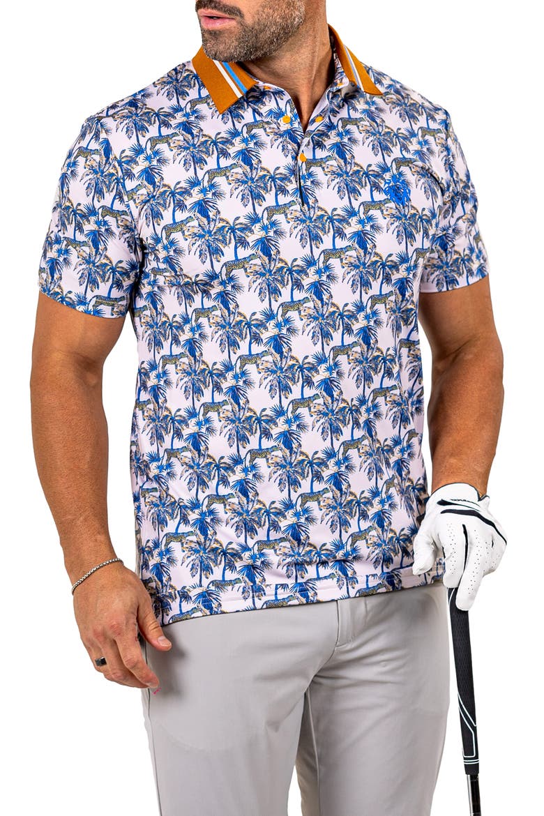 Martyr0026 Print Golf Polo, Alternate, color, WHITE