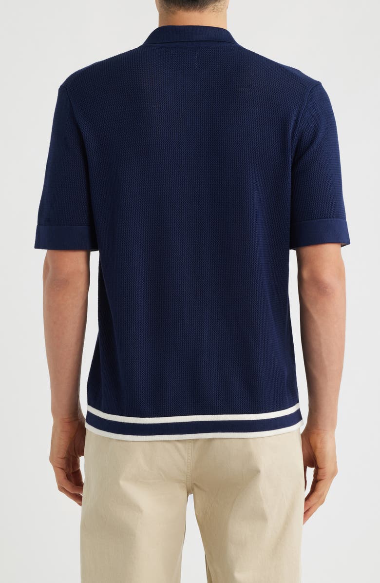 CHÉ Jorge Stripe Placket Polo, Alternate, color, Navy-12