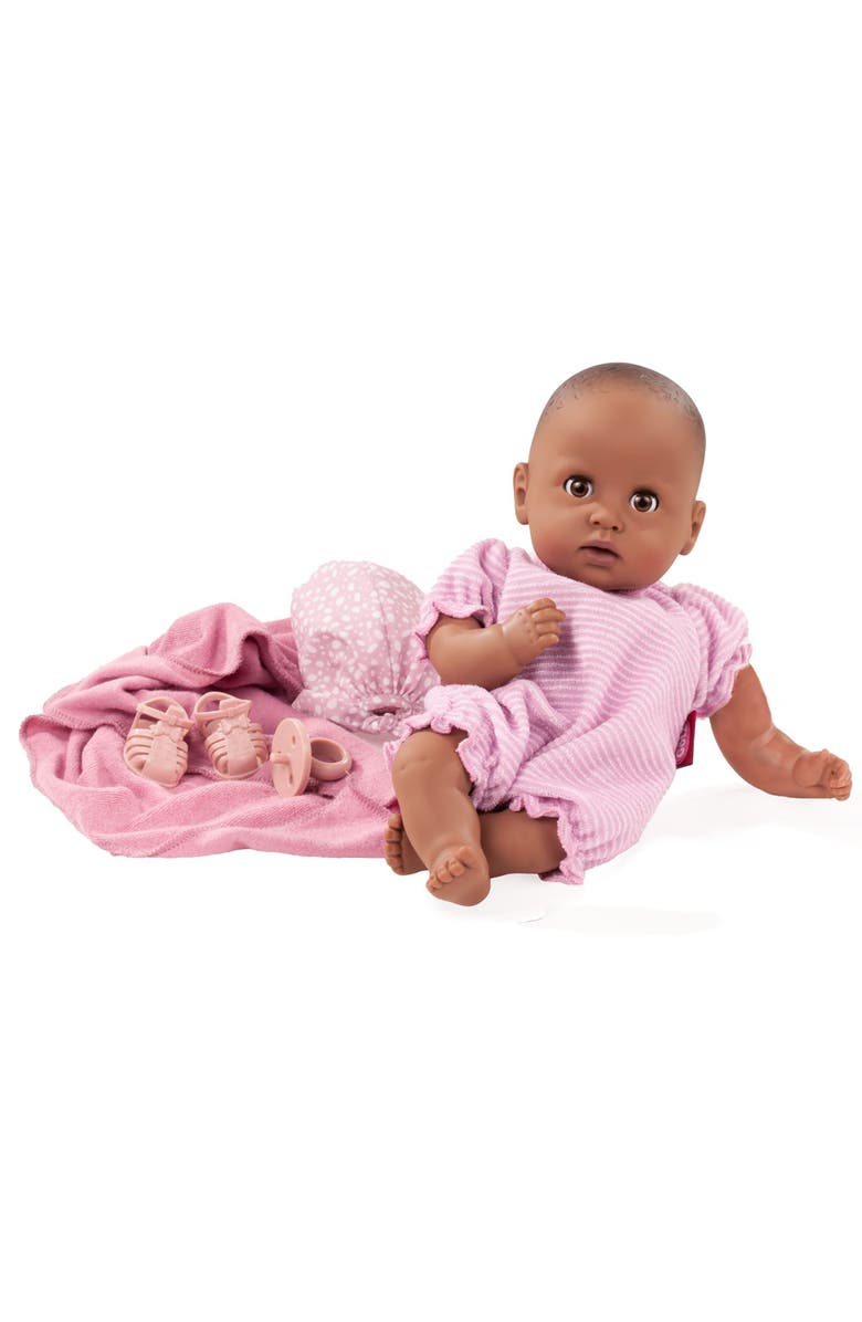 Gotz Aquini 13" Soft Cloth Bath Baby Doll, Main, color, Multicolored