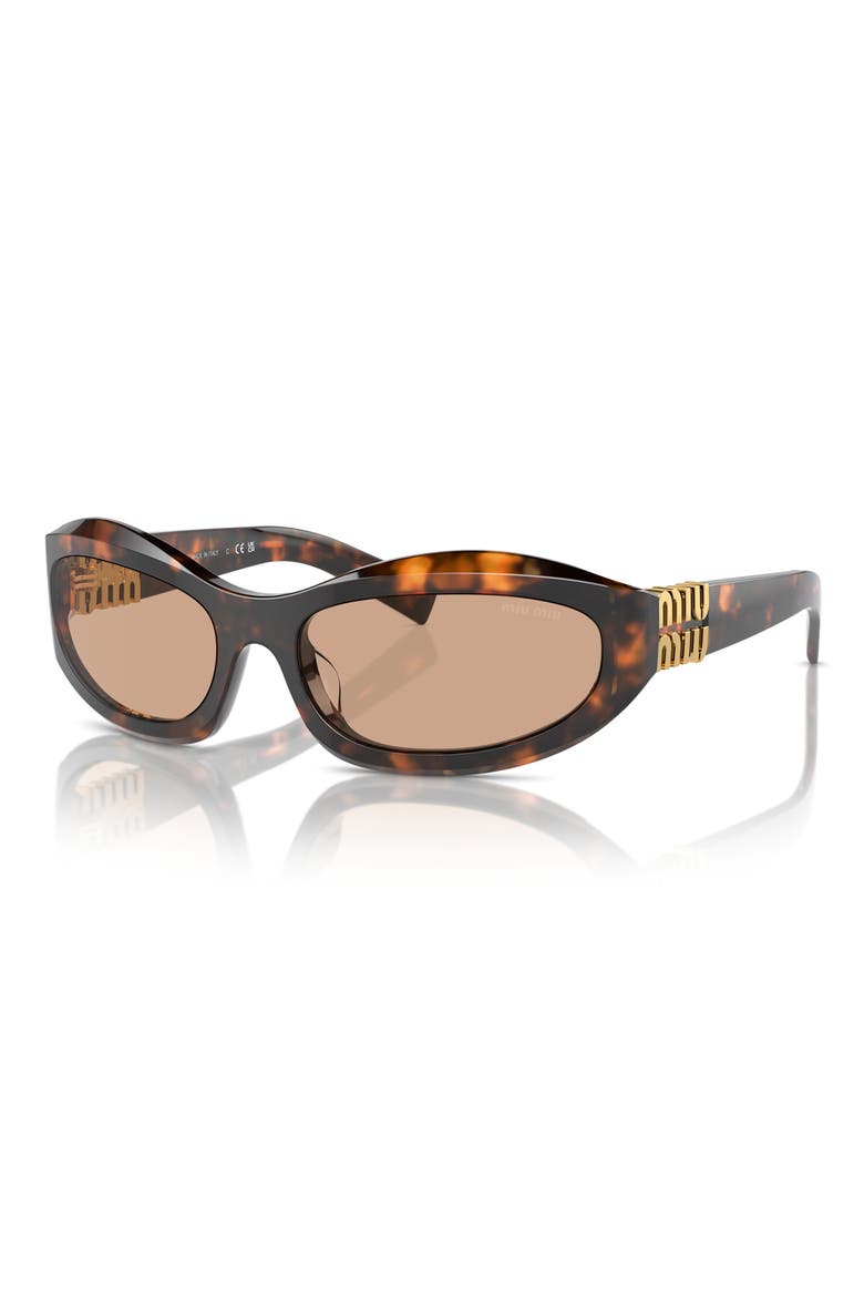 61mm Oval Sunglasses, Alternate, color, BLOND HAV