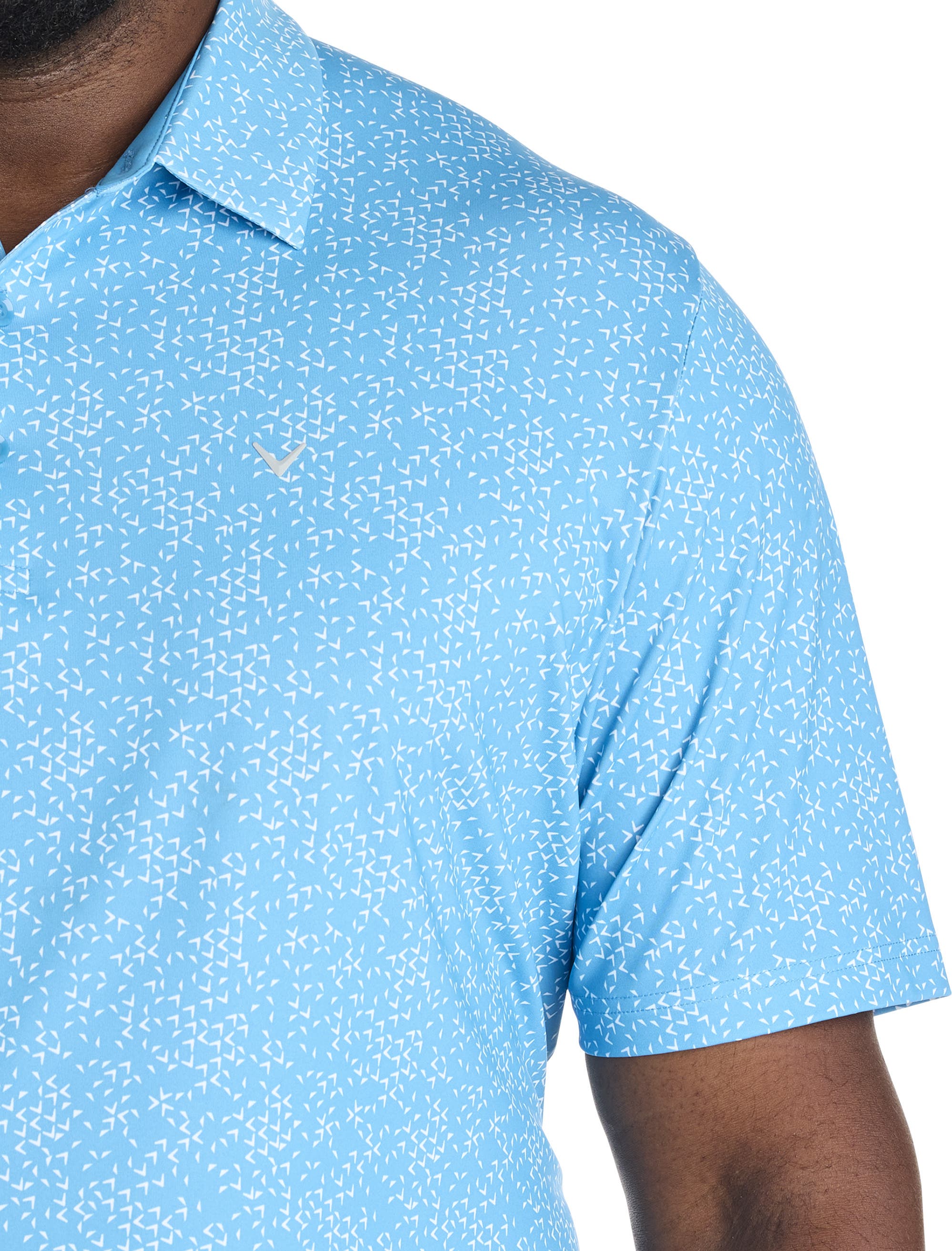Big & Tall Micro Chevron Print Polo Shirt - image 2
